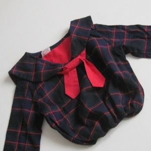 Kids Vintage Top 5 6 Tartan Plaid Sailor Jacket
